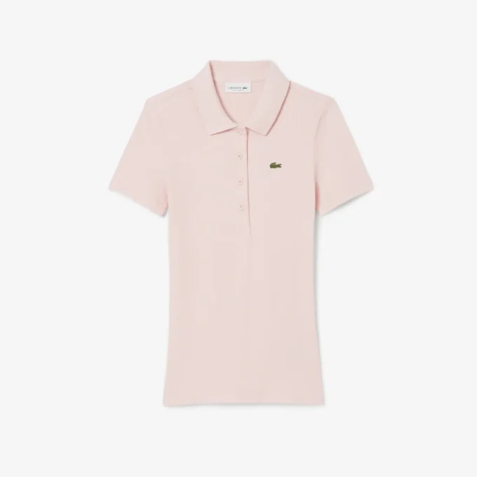 Γυναικείο πόλο L.12.D Slim Fit από βαμβάκι με ραβδώσεις Γυναικείο πόλο L.12.D Slim Fit από βαμβάκι με ραβδώσεις