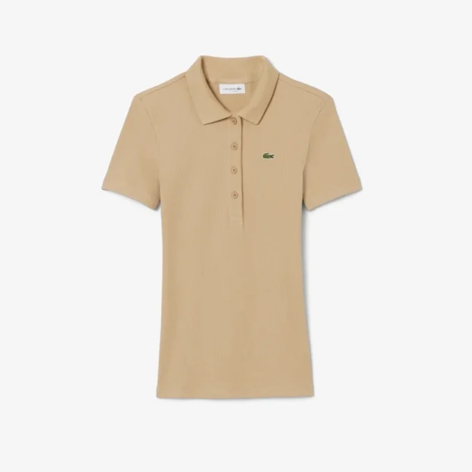 Γυναικείο πόλο L.12.D Slim Fit από βαμβάκι με ραβδώσεις Γυναικείο πόλο L.12.D Slim Fit από βαμβάκι με ραβδώσεις
