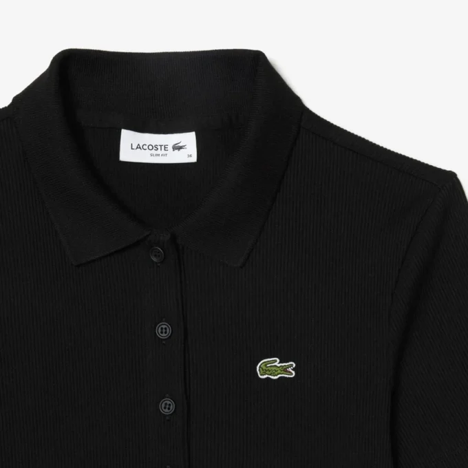 Γυναικείο πόλο L.12.D Slim Fit από βαμβάκι με ραβδώσεις Γυναικείο πόλο L.12.D Slim Fit από βαμβάκι με ραβδώσεις