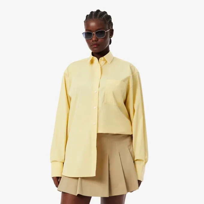 Γυναικείο πουκάμισο oversized από βαμβάκι με κουμπιά Γυναικείο πουκάμισο oversized από βαμβάκι με κουμπιά