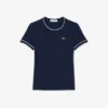 Γυναικείο T-shirt από jersey με διακοσμητικές λεπτομέρειες σε αντίθεση