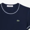 Γυναικείο T-shirt από jersey με διακοσμητικές λεπτομέρειες σε αντίθεση