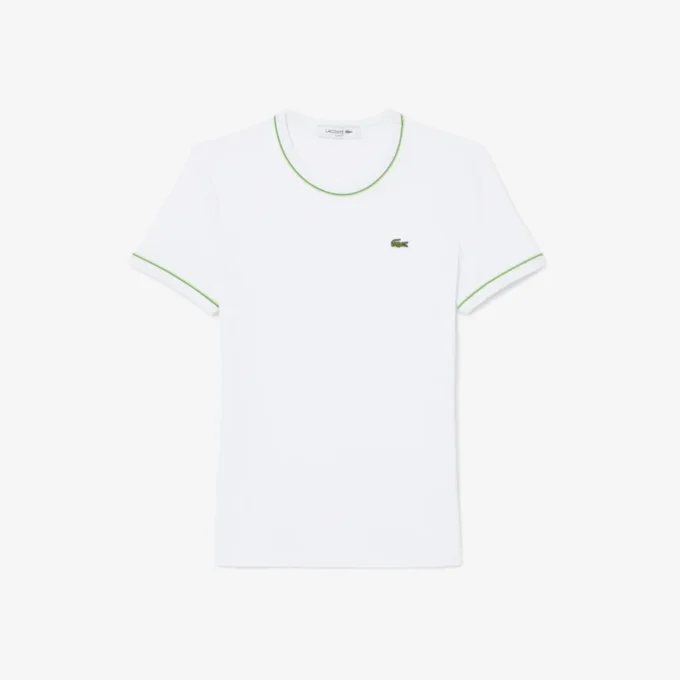 Γυναικείο T-shirt από jersey με λεπτομέρειες σε αντίθεση Γυναικείο T-shirt από jersey με λεπτομέρειες σε αντίθεση