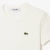 Γυναικείο T-shirt από βαμβάκι με ραβδώσεις και στενή εφαρμογή Γυναικείο T-shirt από βαμβάκι με ραβδώσεις και στενή εφαρμογή