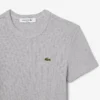 Γυναικείο T-shirt από βαμβάκι με ραβδώσεις και στενή γραμμή Γυναικείο T-shirt από βαμβάκι με ραβδώσεις και στενή γραμμή