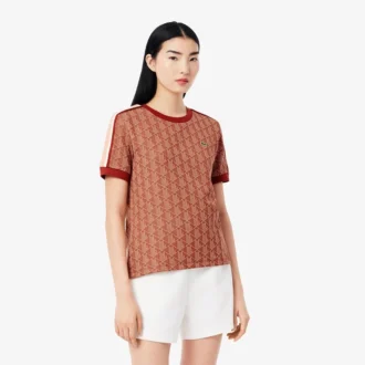Γυναικείο T-shirt με στενή εφαρμογή και μονόγραμμα