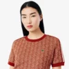 Γυναικείο T-shirt με στενή εφαρμογή και μονόγραμμα Γυναικείο T-shirt με στενή εφαρμογή και μονόγραμμα