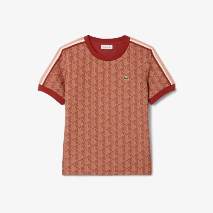 Γυναικείο T-shirt με στενή εφαρμογή και μονόγραμμα Γυναικείο T-shirt με στενή εφαρμογή και μονόγραμμα
