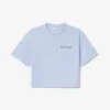 Γυναικείο βαμβακερό T-shirt χαλαρής εφαρμογής με λογότυπο Γυναικείο βαμβακερό T-shirt χαλαρής εφαρμογής με λογότυπο