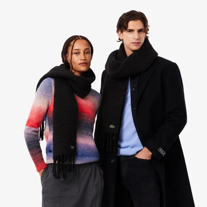 Κασκόλ από μαλλί αλπακά με κρόσσια, Unisex Κασκόλ από μαλλί αλπακά με κρόσσια, Unisex