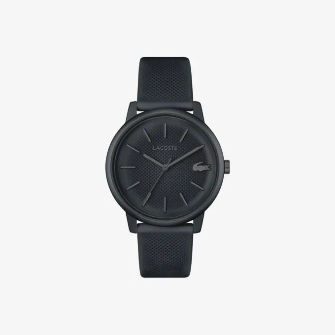 Lacoste.12.12 Ρολόι με 3 δείκτες, μαύρο σιλικόνη Lacoste.12.12 Ρολόι με 3 δείκτες, μαύρο σιλικόνη