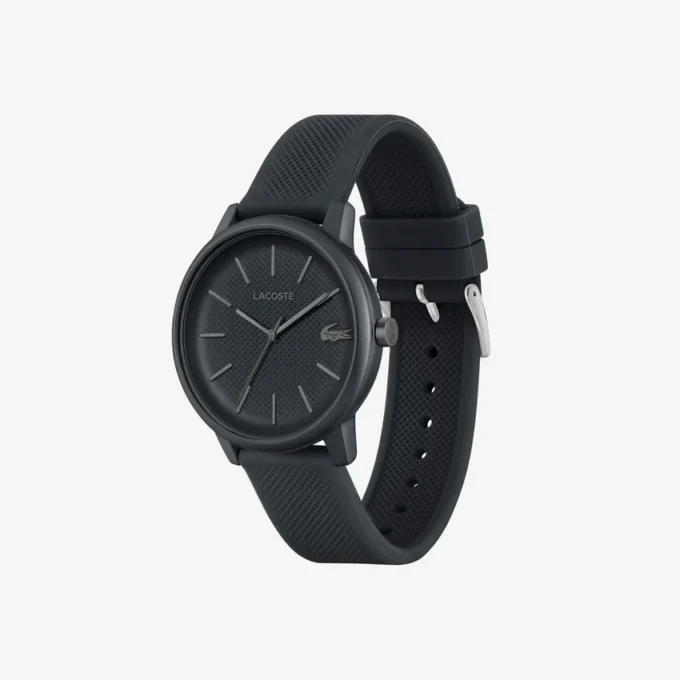 Lacoste.12.12 Ρολόι με 3 δείκτες, μαύρο σιλικόνη Lacoste.12.12 Ρολόι με 3 δείκτες, μαύρο σιλικόνη