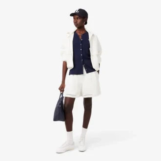 Μπερμούδες από μείγμα λινού The Blend, oversized, άνετη γραμμή