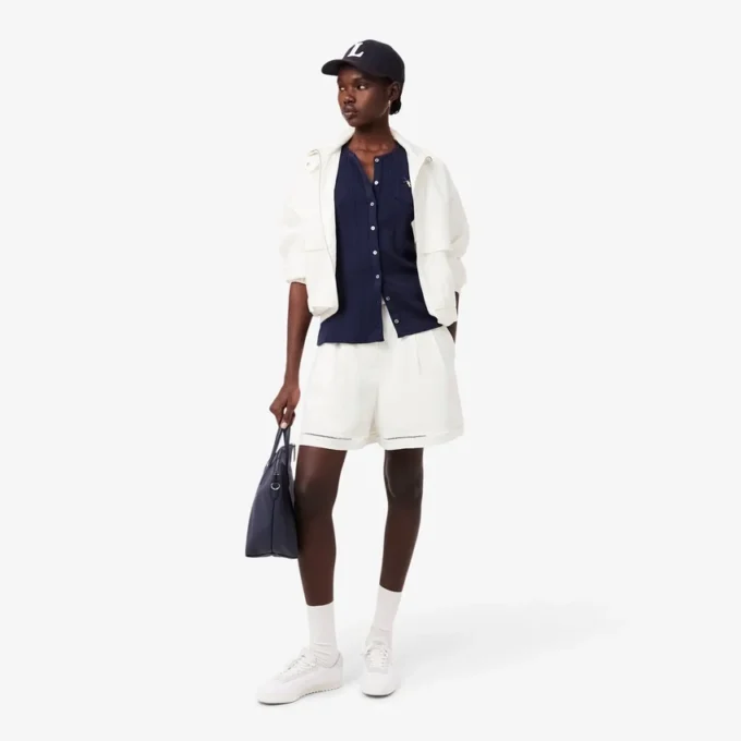 Μπερμούδες από μείγμα λινού The Blend, oversized, άνετη γραμμή Μπερμούδες από μείγμα λινού The Blend, oversized, άνετη γραμμή