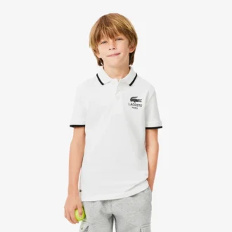 Παιδική Polo Μπλούζα Petit Piqua με ριγέ γιακά