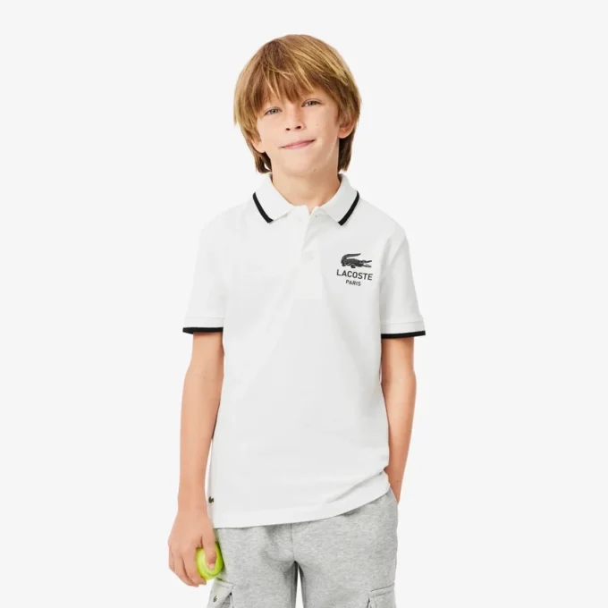 Παιδική Polo Μπλούζα Petit Piqua με ριγέ γιακά Παιδική Polo Μπλούζα Petit Piqua με ριγέ γιακά