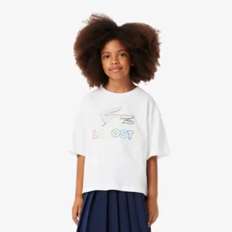 Παιδικό φαρδύ βαμβακερό T-shirt με τύπωμα
