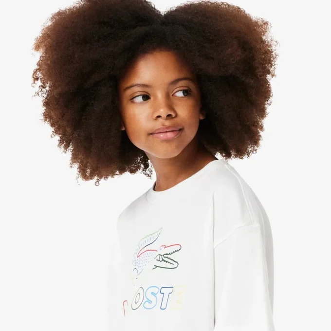Παιδικό φαρδύ βαμβακερό T-shirt με τύπωμα Παιδικό φαρδύ βαμβακερό T-shirt με τύπωμα