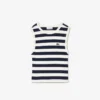 Παιδικό ριγέ βαμβακερό αμάνικο μπλουζάκι Παιδικό ριγέ βαμβακερό αμάνικο μπλουζάκι