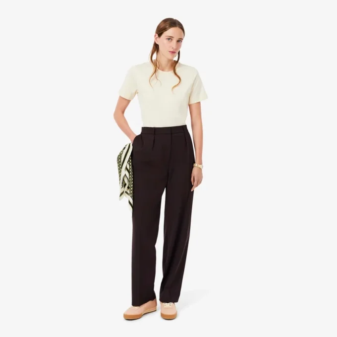 Παντελόνι από μείγμα μαλλιού σε oversized γραμμή Παντελόνι από μείγμα μαλλιού σε oversized γραμμή