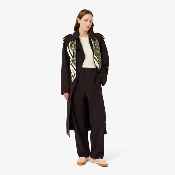 Παντελόνι από μείγμα μαλλιού σε oversized γραμμή Παντελόνι από μείγμα μαλλιού σε oversized γραμμή