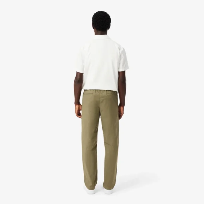 Παντελόνι Chino από βαμβακερό twill με κανονική εφαρμογή Παντελόνι Chino από βαμβακερό twill με κανονική εφαρμογή