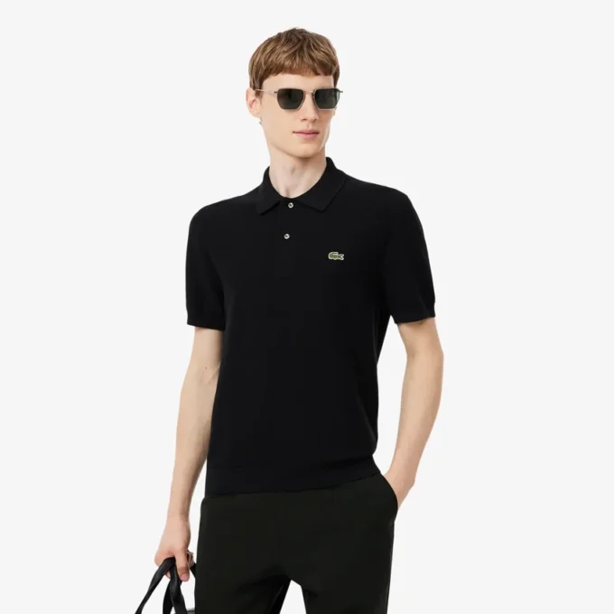 Πλεκτή Polo Μπλούζα κλασικής εφαρμογής Πλεκτή Polo Μπλούζα κλασικής εφαρμογής