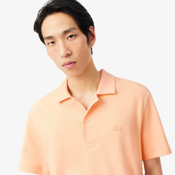 Πόλο Classic Fit με υφή Πόλο Classic Fit με υφή