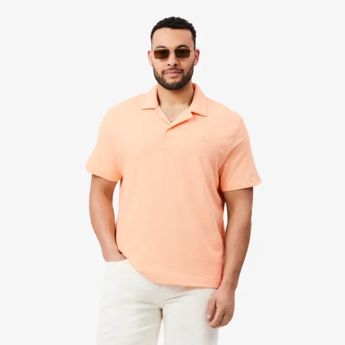 Πόλο Classic Fit με υφή Πόλο Classic Fit με υφή