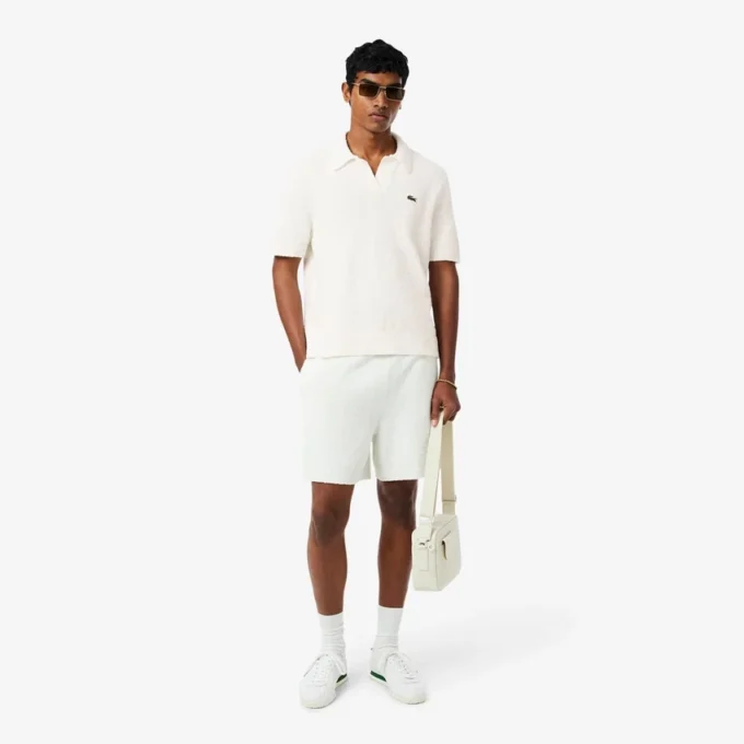 Πolo Μπλούζα Classic Fit από πλεκτό Boucla Πolo Μπλούζα Classic Fit από πλεκτό Boucla