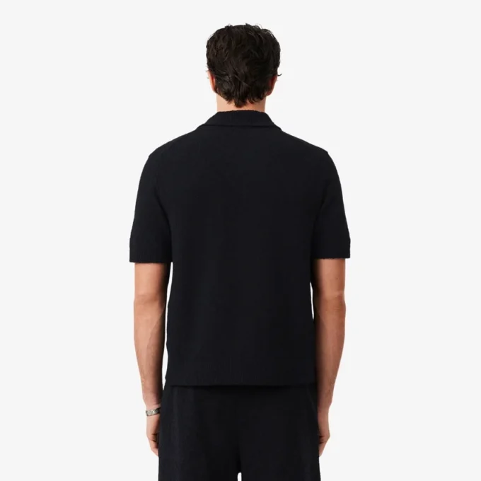 Πolo Μπλούζα Classic Fit από πλεκτό Boucla Πolo Μπλούζα Classic Fit από πλεκτό Boucla