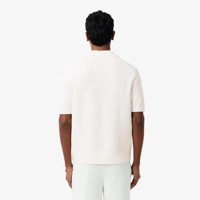 Πolo Μπλούζα Classic Fit από πλεκτό Boucla Πolo Μπλούζα Classic Fit από πλεκτό Boucla