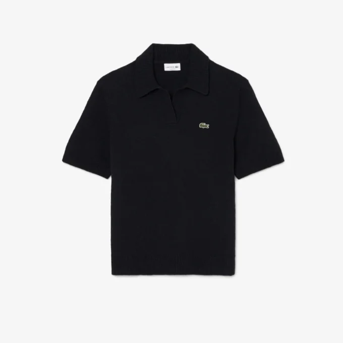 Πolo Μπλούζα Classic Fit από πλεκτό Boucla Πolo Μπλούζα Classic Fit από πλεκτό Boucla