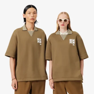Πolo Μπλούζα με υπερμεγέθη σατέν λεπτομέρεια Runway Badge