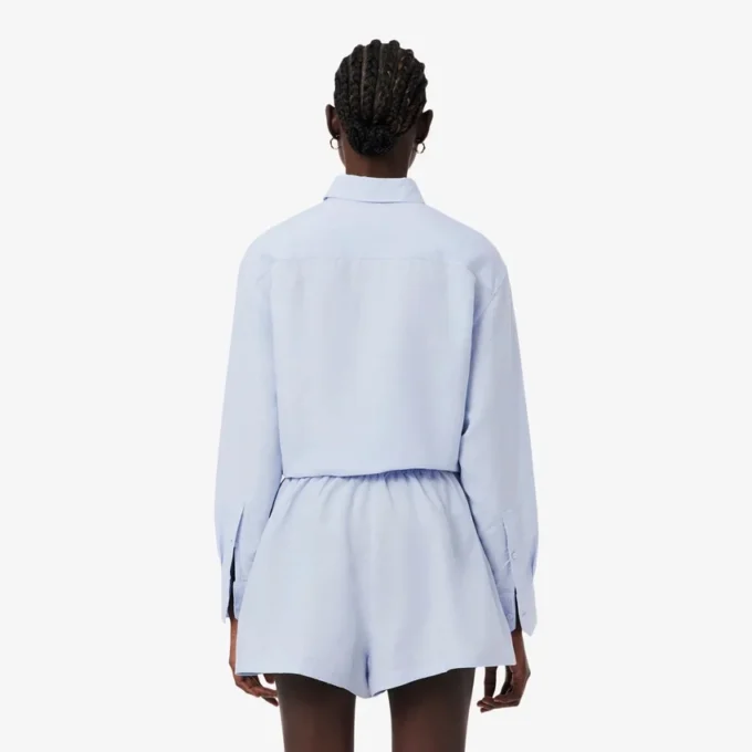 Πουκάμισο από μείγμα λινού και βαμβακιού σε oversized γραμμή Πουκάμισο από μείγμα λινού και βαμβακιού σε oversized γραμμή