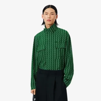 Πουκάμισο Runway Regular Fit με τυπωμένο σχέδιο από σατέν