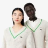 Πουλόβερ τένις με ρίγες και V λαιμόκοψη, Unisex