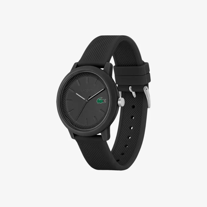 Ρολόι Lacoste.12.12 με μαύρο λουράκι από σιλικόνη Ρολόι Lacoste.12.12 με μαύρο λουράκι από σιλικόνη