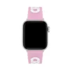 Ροζ λουράκι Apple Watch από σιλικόνη με τύπωμα κροκοδείλου
