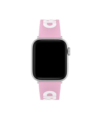 Ροζ λουράκι Apple Watch από σιλικόνη με τύπωμα κροκοδείλου