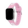 Ροζ λουράκι Apple Watch από σιλικόνη με τύπωμα κροκοδείλου