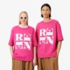 Σατέν T-shirt με γραφικά Runway Σατέν T-shirt με γραφικά Runway