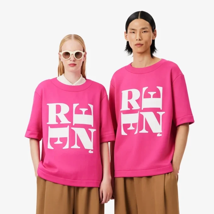 Σατέν T-shirt με γραφικά Runway Σατέν T-shirt με γραφικά Runway