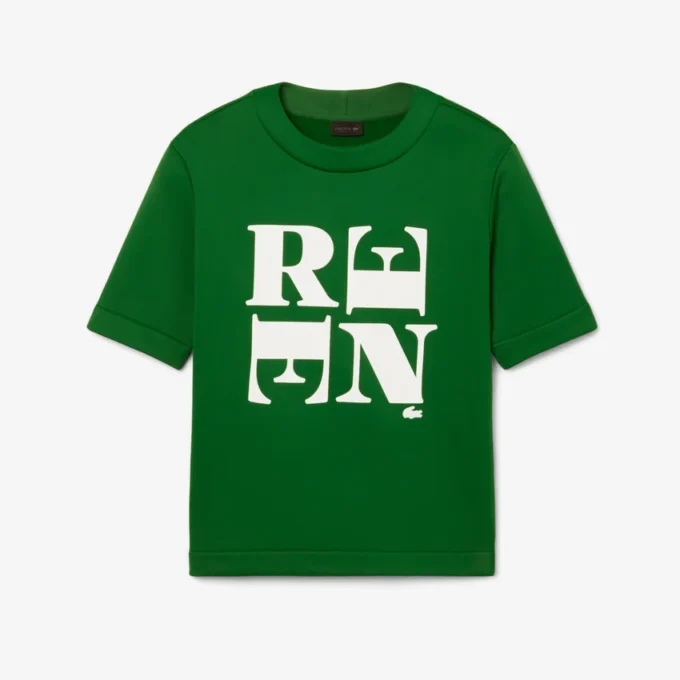 Σατέν T-shirt με γραφικά Runway Σατέν T-shirt με γραφικά Runway