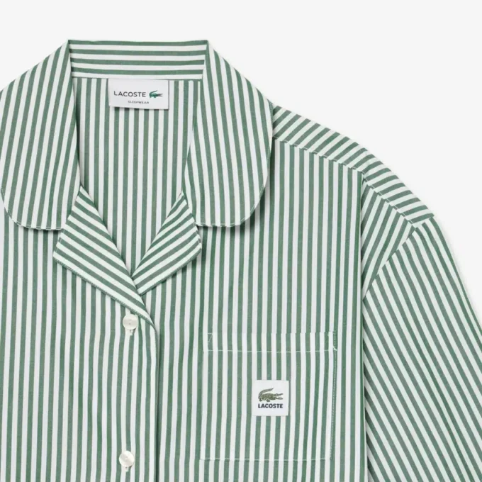 Σετ πιτζάμας από ριγέ ποπλίν σε oversized μέγεθος Σετ πιτζάμας από ριγέ ποπλίν σε oversized μέγεθος