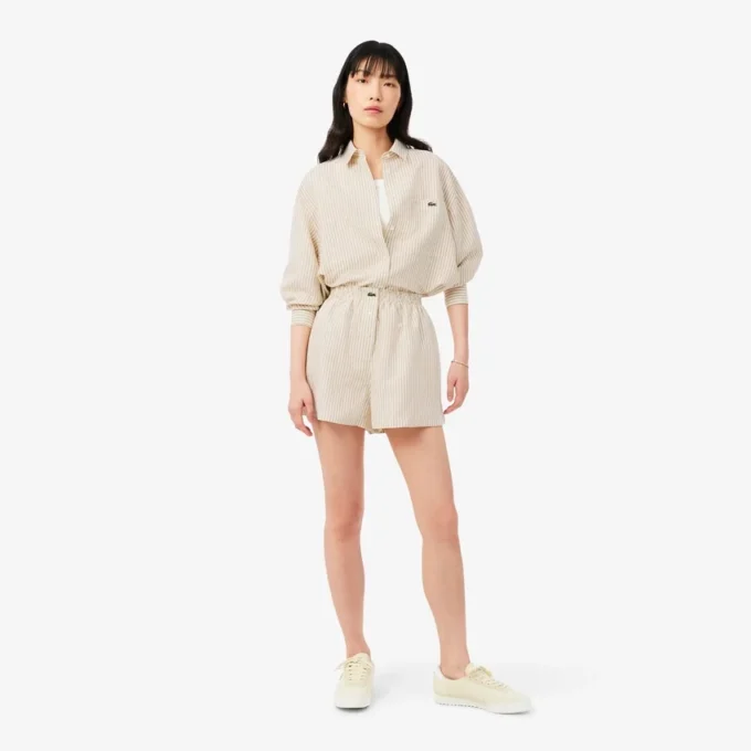 Σορτς από μείγμα λινού και ύφασμα The Blend σε oversized γραμμή Σορτς από μείγμα λινού και ύφασμα The Blend σε oversized γραμμή