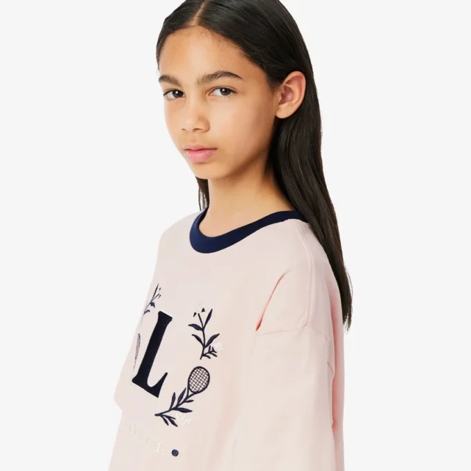 T-shirt από βαμβάκι με έμβλημα σε αντίθεση T-shirt από βαμβάκι με έμβλημα σε αντίθεση