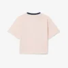 T-shirt από βαμβάκι με έμβλημα σε αντίθεση T-shirt από βαμβάκι με έμβλημα σε αντίθεση