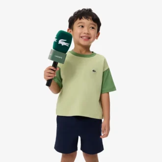 T-shirt από βαμβάκι με λεπτομέρειες σε αντίθεση