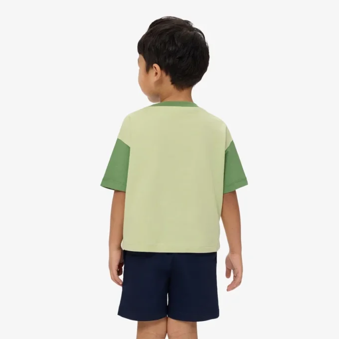 T-shirt από βαμβάκι με λεπτομέρειες σε αντίθεση